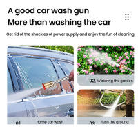 Hidrolavadora inalámbrica de alta presión, portátil, recargable, con batería de 24 V y 6000 mAh, manguera de 5 Hz, ideal para limpieza de coches, vallas, suelos y jardines. - details 3