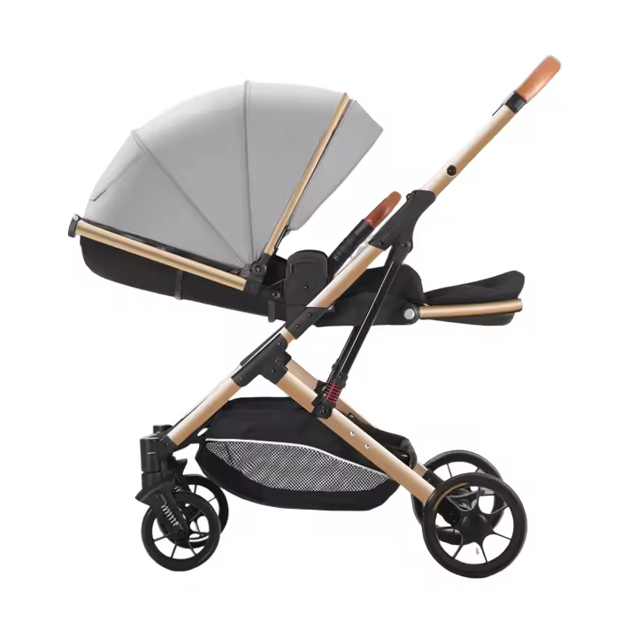 Carrito de bebé ligero y de alto paisaje de lujo, asiento en forma de huevo para recién nacidos, carrito de bebé plegable de una mano, tamaño compacto - 1