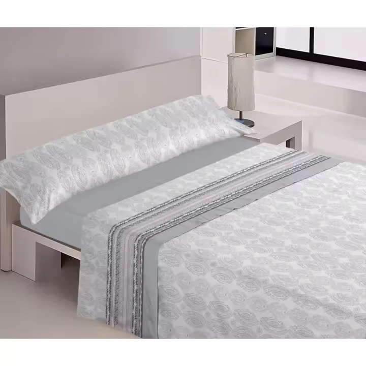 Mercatienda.es Sábanas verano cama 150cm -Suaves y Económicas de Microfibra Anti-perli - Lavanda en gris. (Articulo Rotativo) - 1