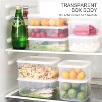Caja De Almacenamiento De Alimentos Transparente Plástico Contenedor Para Cocina Apta Para Microondas Y Congelador Caja De Alimentos Con Función De Frescura - details 0