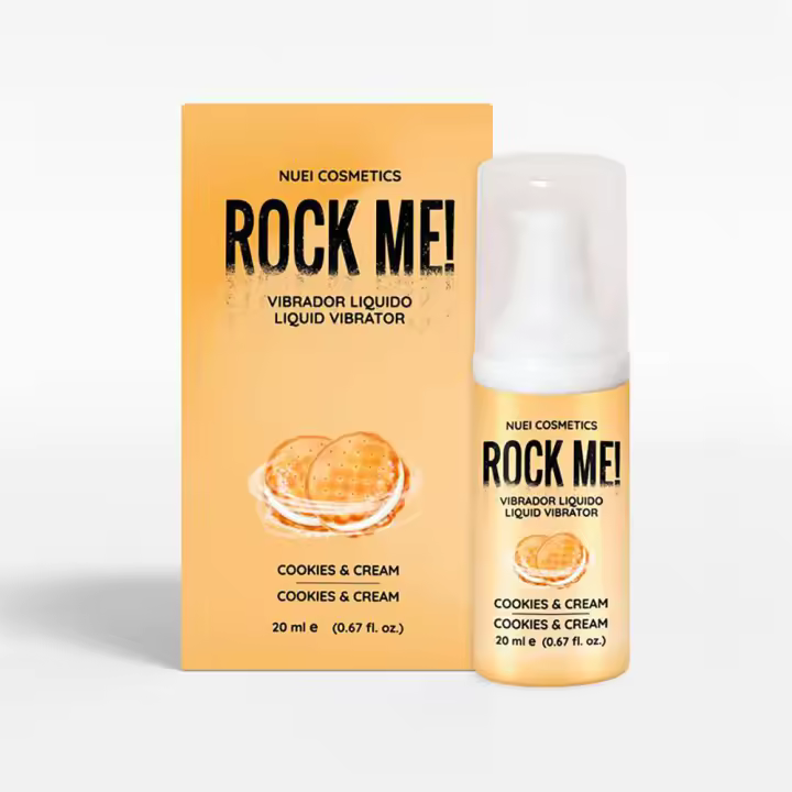 NUEI COSMETICS ROCK ME! VIBRADOR LÍQUIDO LUBRICANTE SABOR COOKIES AND CREAM 20 ML - 1