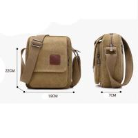 Bolso Bandolera De Lona Vintage Para Hombre Gran Capacidad Antirrobo Bolso Pequeño De Exterior Resistente Al Desgaste Monedero Negocios Bolsa De Hombro - details 1