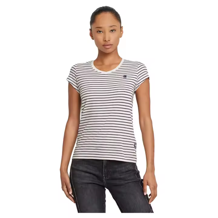 G-star Camiseta De Manga Corta Con Cuello Pico Stripe Eyben Slim 2.0 - 1