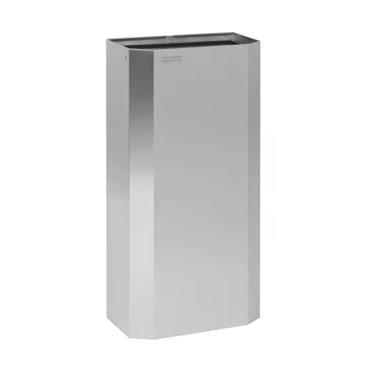 MEDICLINICS PPA4279CS Papelera Abierta de 40L AISI 304 Acabado Satinado con Aro Basculante - 1