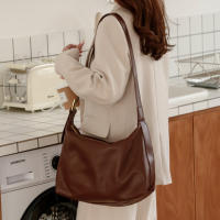 Bolso De Hombro Para Mujer Estilo Vintage En Cuero PU Gran Capacidad Casual Bolso Cruzado De Moda Tote Shopper Pillow Design - details 18