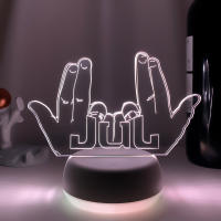 Lámpara 3D LED De Noche Para Fans De Celebrity JUL Cambio De Color Batería Potenciada Decoración De Dormitorio Regalo De Cumpleaños - details 12