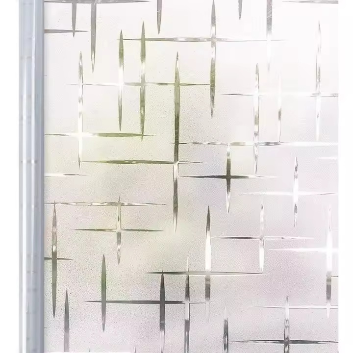Película de Ventana de Vidrio Depositivo Estático Privacidad Buena Adhesivo No-Adhesivo Antiprivacidad Pegatina de Ventana Cruzada - 1