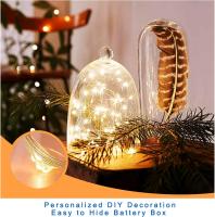 10 PCS Luces De Hilo De Hadas 2M 20LED En Plata Y Cobre Con Pilas Encendidas Para Decoraciones DIY De Boda Fiesta Navidad - details 6