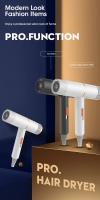 Secador De Pelo Profesional Con Fuerte Corriente De Aire Caliente Y Frío Iónico Negativo Estilo De Peluquería Eléctrico Con Manillar Plegable 1000-1199W 3 Velocidades 2 Modos De Calor - details 3
