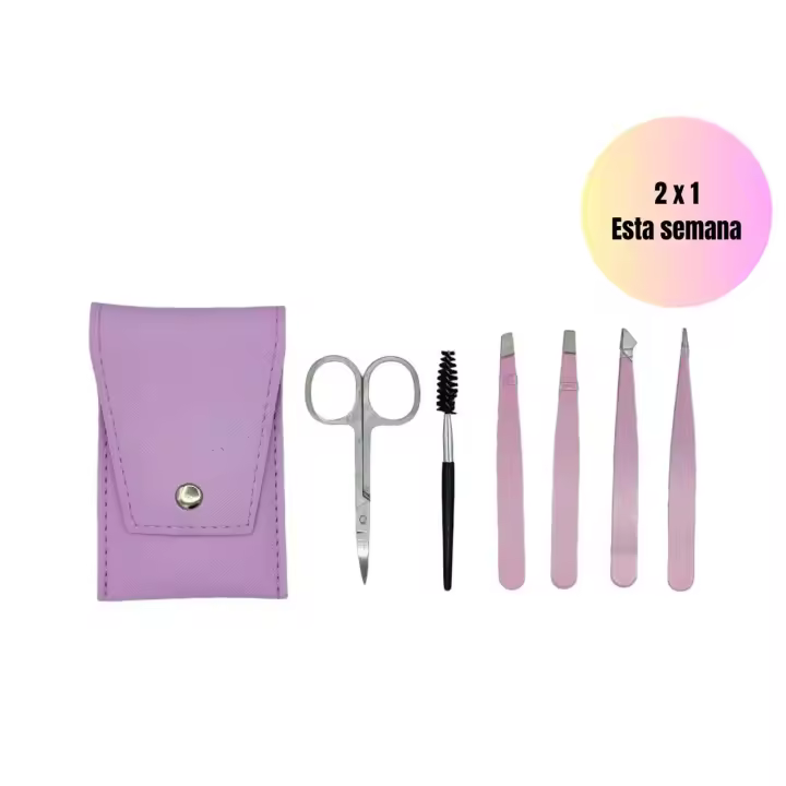 Pinzas depilar cejas - Pinzas cejas profesionales -  2 Juegos de pinzas cejas acero inoxidable - 1