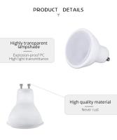 Bombilla LED GU10 10W RGB Modo Ajustable Con Control Remoto De 24 Teclas Luz Ambiental Para Dormitorio Decoración Interior - details 3