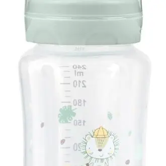 Biberão anti-cólicas 240ml Kikka Boo Jungle King Menta - 1