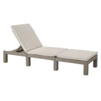 Keter Keter Tumbona con cojín Daytona 195x65x25.5 cm Grafito, Capuchino, Marrón Sillas de Exterior Ideal para jardín, playa, piscina, terraza Tumbona Piscina Tumbonas Playa Tumbonas Jardín Exterior - details 2