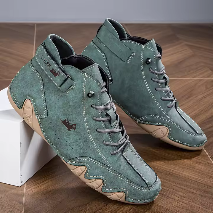 Botas De Cuero Para Hombre Botines De Otoño Invierno Moda Casual Zapatos De Alto Confort Transpirables Para Mujer - 1