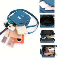 Bolso De Hombro Casual Para Mujer En Color Sólido Multifuncional Ligero De Oxford Suave Con Cierre De Cremallera Estilo Fashion - details 1