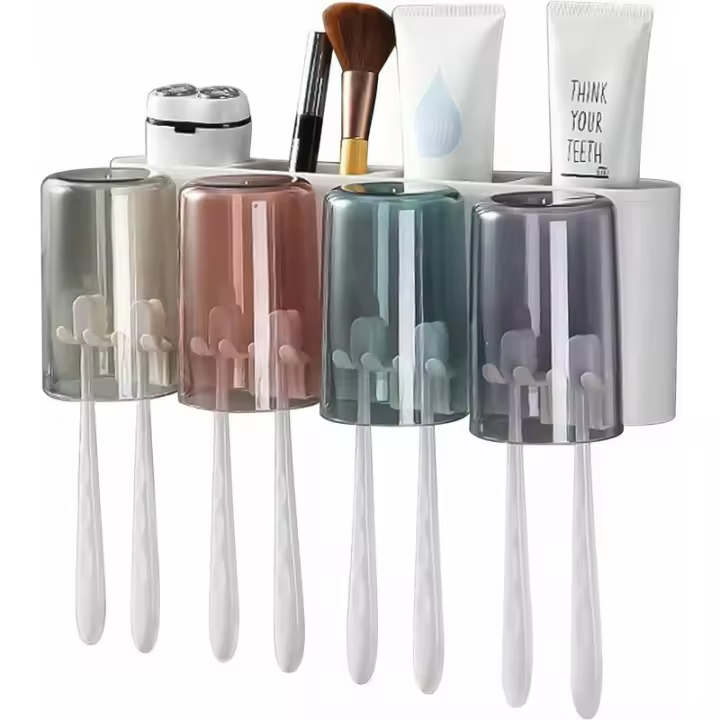 Portacepillos de dientes automático con ránidas para pendientes de dientes, almacenamiento de cosméticos - 1