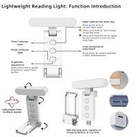 Lámpara De Lectura LED Portátil Con Clip Para Libros Luz Nocturna Recargable De 360° Rotación Protección Ocular Para El Dormitorio - details 14