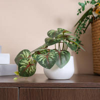 1PC Simulada Planta En Maceta Para Decoración De Oficina Negocios Foyer Jardín Floral Decoración De Hogar Estilo Vínculo - details 5