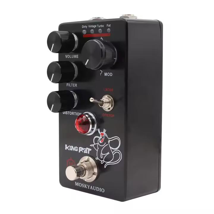 Pedal De Efectos De Distorsión MOSKYAUDIO KING RAT Para Guitarra Eléctrica Accesorios De Guitarra Pedal De Fuzz Distorsión Bypass Verdadero - 1