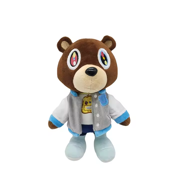 Oso De Peluche Kawaii Kanye Dropout Decoración Para Hogar Y Habitación Regalo De Cumpleaños Juguete Suave De Oso Teddy Estilo Kanye West Graduación - 1