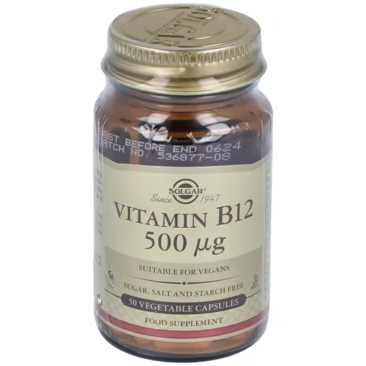 Vitamina B12 500 Mcg Cianocobalamina 50 Vcaps - 1