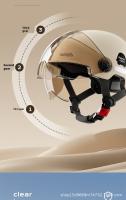 Casco De Motocicleta Invierno 3C Calor Y Resistente Al Viento Seguridad Capucha Medio ABS Benlai Sin Marca Originario De China - details 8