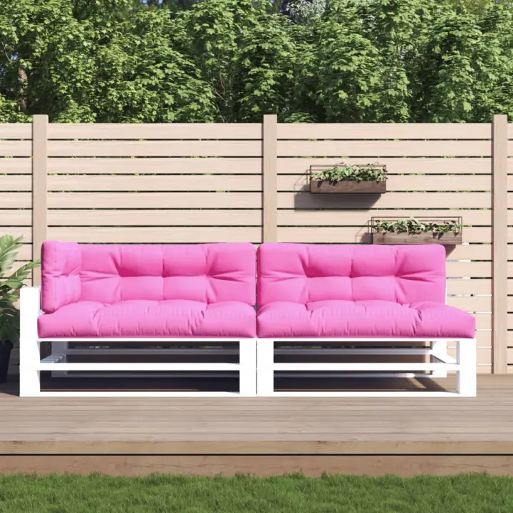 vidaXL Cojines para palés 5 piezas tela rosa - 1