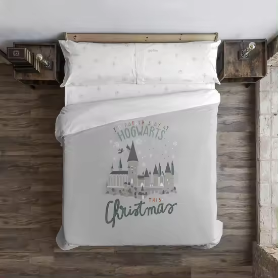 BL BELUM  Funda nórdica Harry Potter, Funda nórdica con botones 100% algodón modelo Hogwarts in Christmas - Funda Nórdica Extrasuave - Funda Nórdica 100% Made in Spain - 1