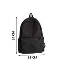 Mochila Versátil De Nylon Gran Capacidad Negro Gris Rojo Blanco Impermeable Lavable Para Estudiantes Computadora Unisex - details 6