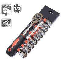 Juego Completo De Herramientas 12pcs Llaves De Enchufe De 1/2 Pulgada Set De Eje De Impacto Métrico Llaves De Destornillador Profesional Para Reparación De Garage - details 0