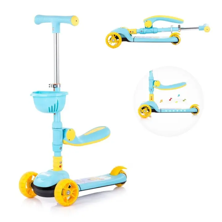 CHIPOLINO Patinete infantil plegable NEO RIDER con luces, música y asiento abatible de Chipolino - 1