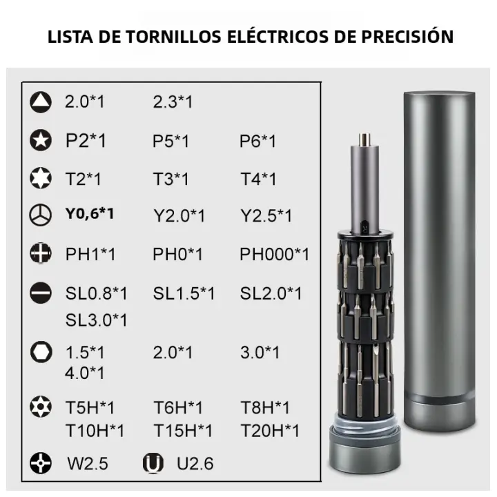 Juego De Destornilladores Eléctricos De Precisión 32 En 1 Con Bits Magnéticos Phillips Torx Herramienta De Reparación Profesional Para iPhone Cámara Gafas - 1