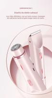 Epilador Eléctrico Para Mujeres 2 En 1 Doble Cabeza Painless Trimmer De Bikini Uso Seco Y Húmedo Cabeza Desmontable Afeitadora Eléctrica Para Cabello Pubal - details 11