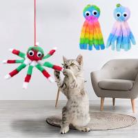 Juguete Para Gatos Colgante De Puerta Octopus De Peluche Atractivo Para Morder Con Ventosa Interactivo Para Gatos Jóvenes Y Adultos Suministros Para Mascotas - details 0