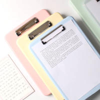 Carpeta De Escritura A4 Con Clip De Metal Estuche Para Archivos De Colores Dulces Estilo Coreano Simple Para Oficina Y Escuela - details 0