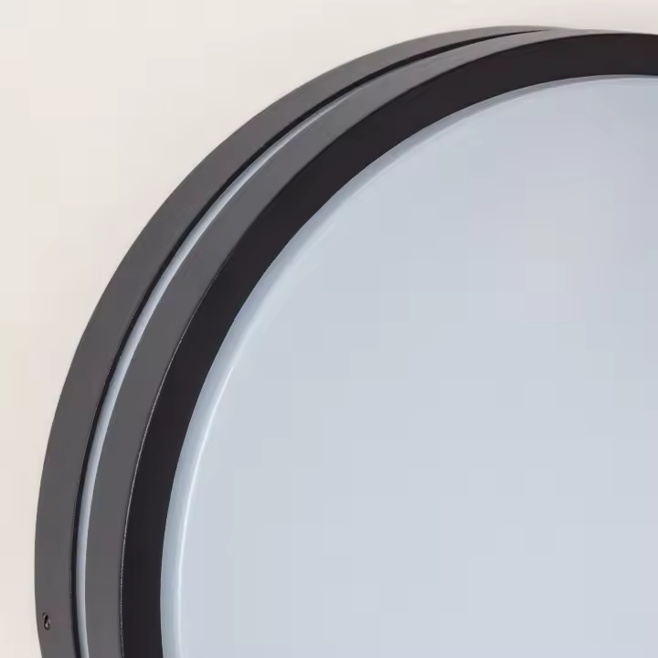 Ledkia Plafón Circular Exterior Aluminio Ø285 mm Kadam Negro - 1