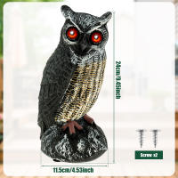 Iltar Solar Fake Owl Repelente De Pájaros Con Modos De Funcionamiento Dual Y Ojos Rojos Destellantes Para Jardín Material PE - details 0