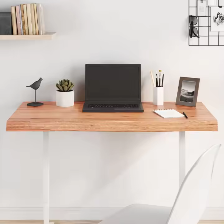 Mesa Superior Marron 100x40x(2-6) cm Roble Macizado - 1