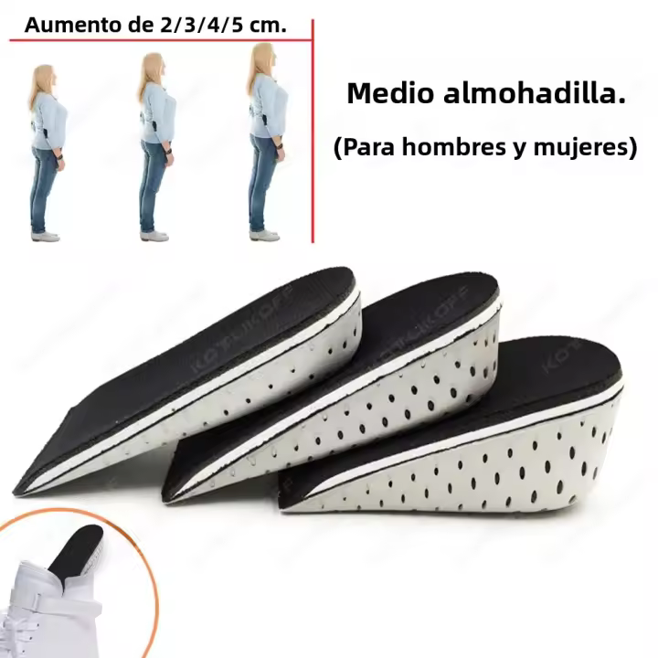 Almohadillas De Tacón Invisible Ultraligera Para Hombres Y Mujeres Con Magnetismo Y Masaje Inserción De Suela 2/3/4/5cm Mayor Altura Damping Almohadillas De Zapato - 1