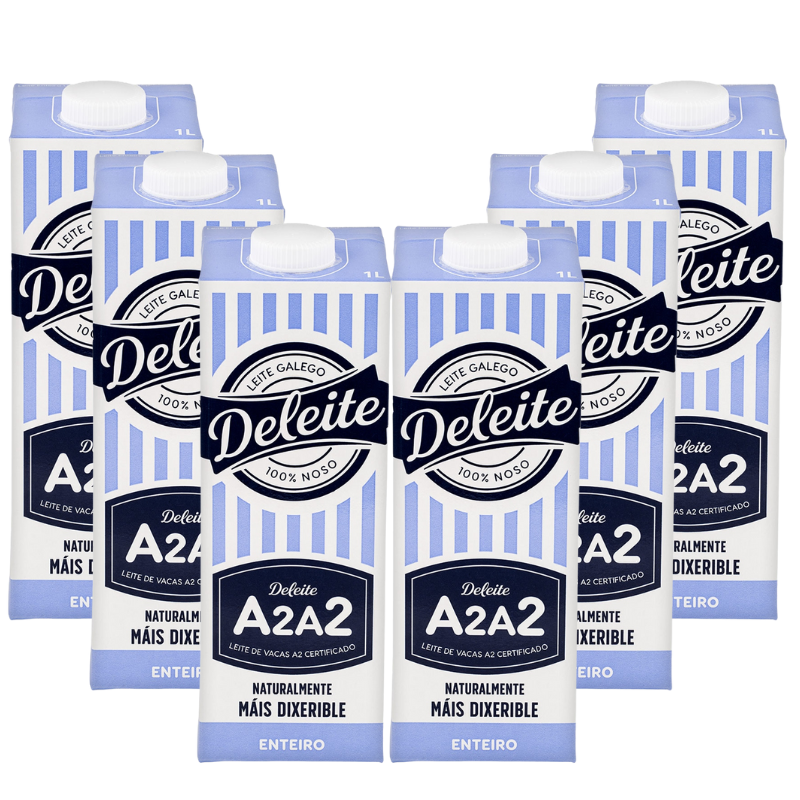 Pack 24ud Leche Entera DELEITE 1L (4 packs de 6 bricks de 1L)