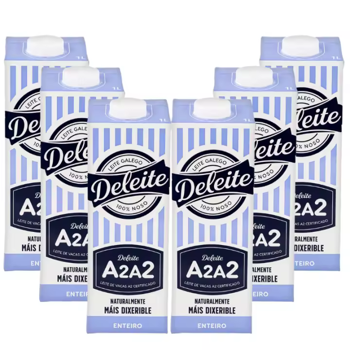 Pack 24ud Leche Entera DELEITE 1L (4 packs de 6 bricks de 1L) - 1