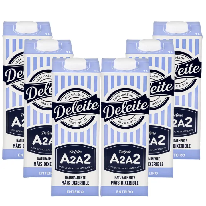 Pack 24ud Leche Entera DELEITE 1L (4 packs de 6 bricks de 1L) - 1
