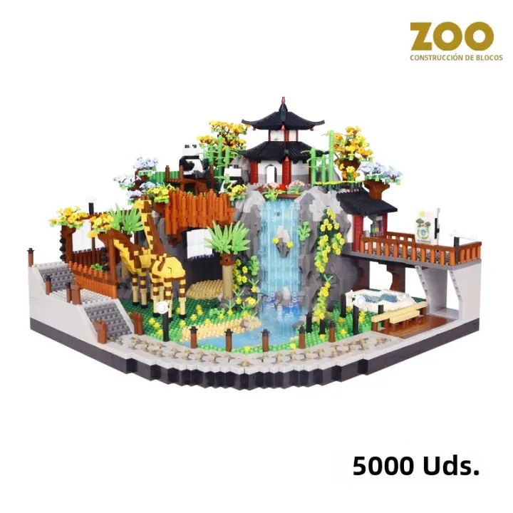 Bloques De Construcción Zoo DIY 4800+ Piezas Mini Bricks Modelo De Parque Desértico Juguete Interactivo Para Padres Y Niños Para Adultos Y Niños - 1