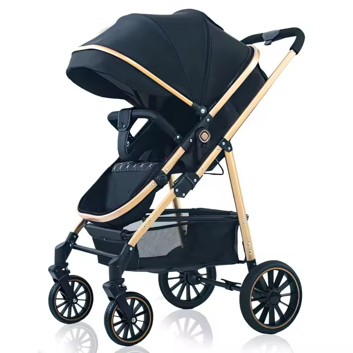 Cochecito de bebé 3 en 1, lujoso cochecito de bebé portátil de viaje, cochecito plegable con marco de aluminio de paisaje alto, cochecito infantil para recién nacido - 1