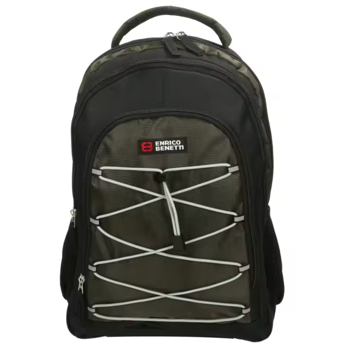 Mochila Canyon 47235, Marca Enrico Benetti, Color Negro/Oliva, Unisex - 1