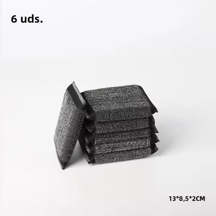 Esponja De Cocina Duradera Con Alambre De Acero Inoxidable Herramienta Útil Para Limpieza Y Desinfección Tamaño 13x8.5x2cm - 1