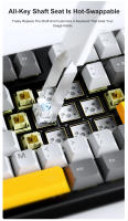 Teclado De Juego Ajazz AK35I V3 MAX Tri-Modo Cableado Bluetooth Inalámbrico 104 Teclas Intercambiables Gasket Hot Swap Multicolor Para Desktop Laptop Tablet - details 14