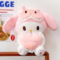 Muñeca De Peluche Sanrio 25Cm Kuromi Cinnamoroll Cross Dressing Hello Kitty My Melody Juguete De Dibujos Animados Regalos De Navidad - details 12