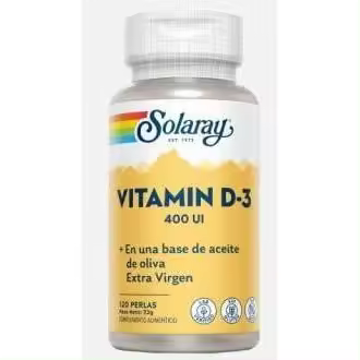 Solaray Vitamina D3 400Ui 120Caps - 1