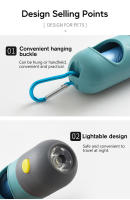 Dispensador De Bolsas De Basura Para Perros LED De Biodegrado Portátil Para Exteriores Accesorios De Limpieza Para Mascotas Gatos Y Perros - details 4